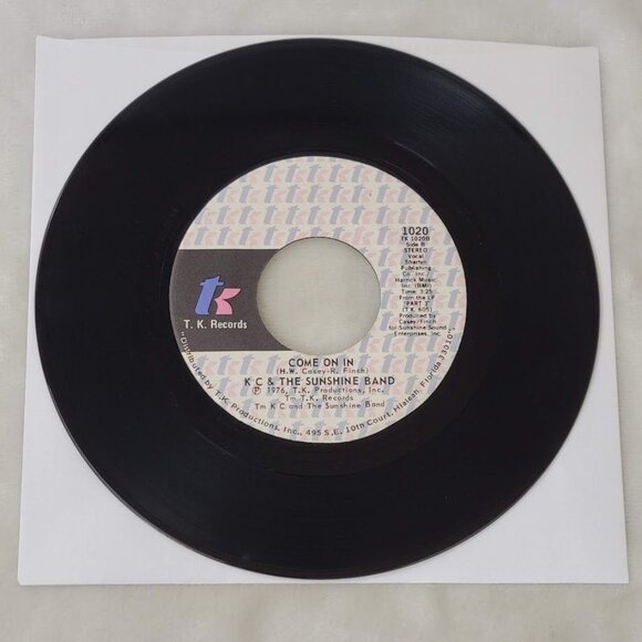 KC & The Sunshine Band I Like To Do It / Come On In 45 RPM 7" Vinyl 1976 TK 1020 - Picture 4 of 5